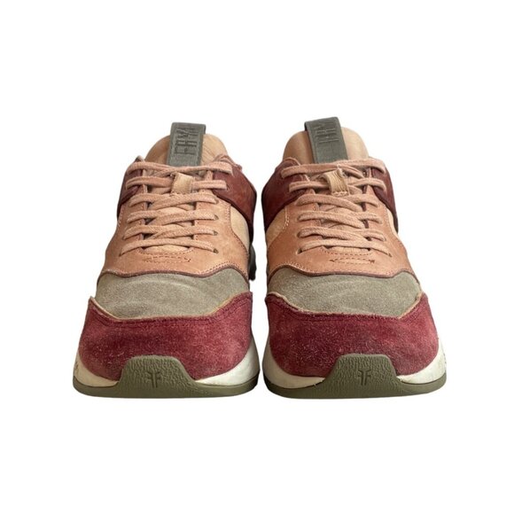 Frye Women's Pink Brown Leather Sport Stud Shoes Sz 8M - Picture 3 of 10